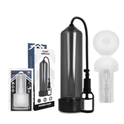 Comprar PUMP ADDICTED - BOMBA ERECCIÓN RX7 NEGRO CON MASTURBADOR al mejor precio - Envíos Discretos