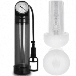 Comprar PUMP ADDICTED - BOMBA ERECCIÓN RX9 NEGRO CON MASTURBADOR al mejor precio - Envíos Discretos