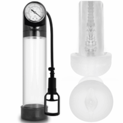 Comprar PUMP ADDICTED - BOMBA ERECCIÓN RX9 TRANSPARENTE CON MASTURBADOR al mejor precio - Envíos Discretos