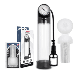 Comprar PUMP ADDICTED - BOMBA ERECCIÓN RX9 TRANSPARENTE CON MASTURBADOR al mejor precio - Envíos Discretos