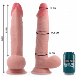 Comprar ROCKARMY - ARNÉS + DUAL DENSITY SHERMAN DILDO REALISTA 24 CM -O- 4.62 CM al mejor precio - Envíos Discretos
