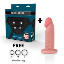 Comprar ROCKARMY - ARNES + DUAL DENSITY TIGER DILDO REALISTA 14 CM -O- 4.46 CM al mejor precio - Envíos Discretos