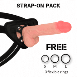 Comprar ROCKARMY - ARNÉS + LIQUID SILICONE DILDO PREMIUM SPITFIRE 21 CM -O- 4.62 CM al mejor precio - Envíos Discretos