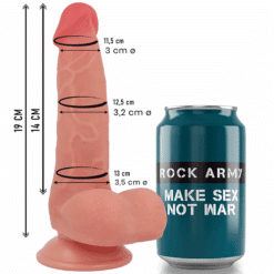 Comprar ROCKARMY - FOX DILDO REALISTA DDUAL DENSITY LIQUID SILICONE 19 CM -O- 3.2 CM al mejor precio - Envíos Discretos
