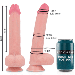 Comprar ROCKARMY - KINGCOBRA DILDO REALÍSTICO LIQUID SILICONE 24 CM -O- 4.77 CM al mejor precio - Envíos Discretos