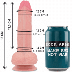 Comprar ROCKARMY - MUSTANG DILDO REALÍSTICO LIQUID SILICONE 18 CM -O- 4.14 CM al mejor precio - Envíos Discretos