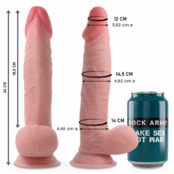 Comprar ROCKARMY - SHERMAN DILDO REALISTA DUAL DENSITY 24 CM -O- 4.62 CM al mejor precio - Envíos Discretos