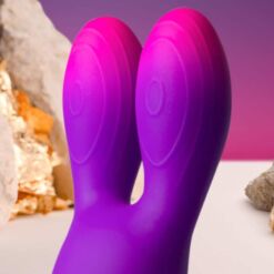 Comprar ROCKS- OFF - GLO-GIRL BUNNY VIBRADOR FLEXIBLE MORADO al mejor precio - Envíos Discretos