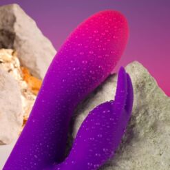 Comprar ROCKS- OFF - GLO- GIRL VIBRADOR RABBIT MORADO al mejor precio - Envíos Discretos