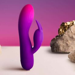 Comprar ROCKS- OFF - GLO- GIRL VIBRADOR RABBIT MORADO al mejor precio - Envíos Discretos