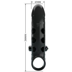 Comprar ROMANCE - FUNDA PARA PENE CON VIBRACIÓN NEGRO al mejor precio - Envíos Discretos