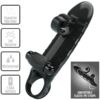 Comprar ROMANCE - FUNDA PARA PENE CON VIBRACIÓN NEGRO al mejor precio - Envíos Discretos