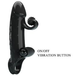 Comprar ROMANCE - FUNDA PARA PENE CON VIBRACIÓN NEGRO al mejor precio - Envíos Discretos
