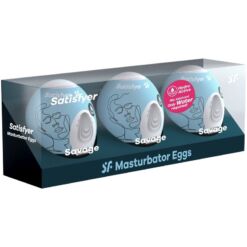 Comprar SATISFYER - 3 HUEVOS MASTURBADORES SAVAGE al mejor precio - Envíos Discretos