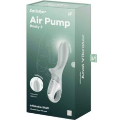 Comprar SATISFYER - AIR PUMP BOOTY 3 VIBRADOR ANAL INFLABLE VERDE GRIS al mejor precio - Envíos Discretos