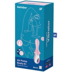 Comprar SATISFYER - AIR PUMP BOOTY 5+ VIBRADOR ANAL INFLABLE ROSA al mejor precio - Envíos Discretos