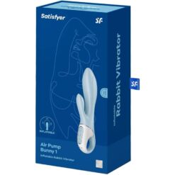 Comprar SATISFYER - AIR PUMP BUNNY 1 VIBRADOR INFLABLE RABBIT AZUL al mejor precio - Envíos Discretos