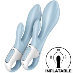 Comprar SATISFYER - AIR PUMP BUNNY 1 VIBRADOR INFLABLE RABBIT AZUL al mejor precio - Envíos Discretos