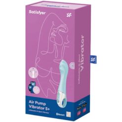 Comprar SATISFYER - AIR PUMP VIBRATOR 5+ VIBRADOR PUNTO G INFLABLE APP AZUL al mejor precio - Envíos Discretos