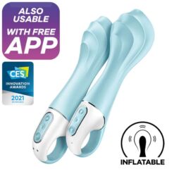 Comprar SATISFYER - AIR PUMP VIBRATOR 5+ VIBRADOR PUNTO G INFLABLE APP AZUL al mejor precio - Envíos Discretos