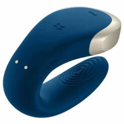 Comprar SATISFYER - APP DOUBLE LOVE VIBRADOR PAREJAS LUXURY AZUL al mejor precio - Envíos Discretos