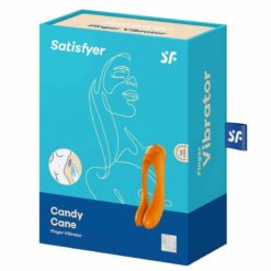 Comprar SATISFYER - CANDY CANE VIBRADOR DEDO NARANJA al mejor precio - Envíos Discretos