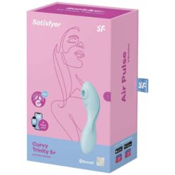 Comprar SATISFYER - CURVY TRINITY 5 ESTIMULADOR Y VIBRADOR APP AZUL al mejor precio - Envíos Discretos