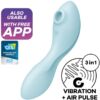 Comprar SATISFYER - CURVY TRINITY 5 ESTIMULADOR Y VIBRADOR APP AZUL al mejor precio - Envíos Discretos