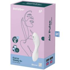 Comprar SATISFYER - CURVY TRINITY 5 ESTIMULADOR Y VIBRADOR APP BLANCO al mejor precio - Envíos Discretos
