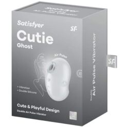 Comprar SATISFYER - CUTIE GHOST VIBRADOR LAY-ON BLANCO al mejor precio - Envíos Discretos