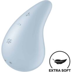 Comprar SATISFYER - DEW DROP VIBRADOR LAY-ON AZUL al mejor precio - Envíos Discretos