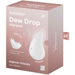 Comprar SATISFYER - DEW DROP VIBRADOR LAY-ON BLANCO al mejor precio - Envíos Discretos