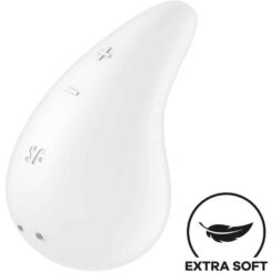 Comprar SATISFYER - DEW DROP VIBRADOR LAY-ON BLANCO al mejor precio - Envíos Discretos