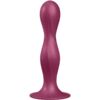 Comprar SATISFYER - DOUBLE BALL-R DILDO SILICONA GRANATE al mejor precio - Envíos Discretos