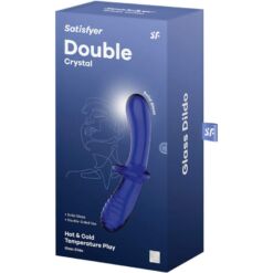 Comprar SATISFYER - DOUBLE CRYSTAL DILDO AZUL al mejor precio - Envíos Discretos