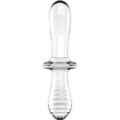 Comprar SATISFYER - DOUBLE CRYSTAL DILDO TRANSPARENTE al mejor precio - Envíos Discretos