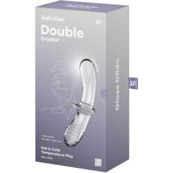 Comprar SATISFYER - DOUBLE CRYSTAL DILDO TRANSPARENTE al mejor precio - Envíos Discretos