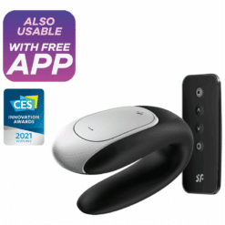 Comprar SATISFYER - DOUBLE FUN PARTNER VIBRADOR NEGRO al mejor precio - Envíos Discretos