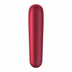 Comprar SATISFYER - DUAL LOVE VIBRADOR Y SUCCIONADOR CON AIRE PULSADO ROJO al mejor precio - Envíos Discretos