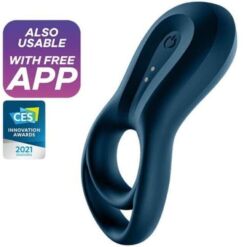 Comprar SATISFYER - EPIC DUO ANILLO VIBRADOR APP AZUL al mejor precio - Envíos Discretos