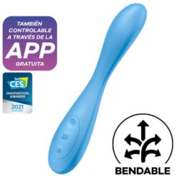 Comprar SATISFYER - G-SPOT FLEX 4+ MULTI VIBRADOR APP AZUL al mejor precio - Envíos Discretos