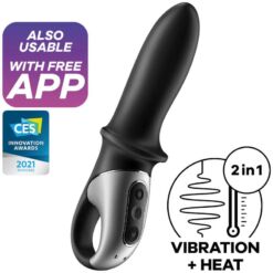 Comprar SATISFYER - HOT PASSION VIBRADOR ANAL APP NEGRO al mejor precio - Envíos Discretos