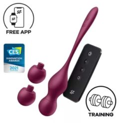 Comprar SATISFYER - LOVE BIRDS VARY BOLAS VIBRADORES APP GRATUITA ROJO VINO al mejor precio - Envíos Discretos