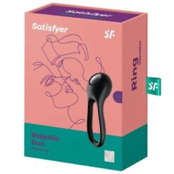 Comprar SATISFYER - MAJESTIC DUO ANILLO VIBRADOR NEGRO al mejor precio - Envíos Discretos