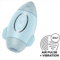 Comprar SATISFYER - MISSION CONTROL AZUL VIBRADOR PEQUEÑO DE DOBLE IMPULSO al mejor precio - Envíos Discretos