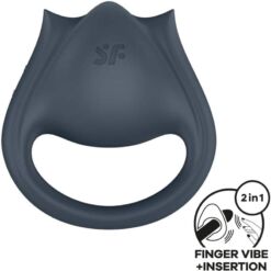 Comprar SATISFYER - PERFECT PAIR 2 MULTIVIBRADOR 2 EN 1 ANILLO PARA PENE & ESTIMULADOR DE DEDO GRIS al mejor precio - Envíos Discretos