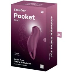 Comprar SATISFYER - POCKET PRO 1 ESTIMULADOR CLÍTORIS GRANATE al mejor precio - Envíos Discretos