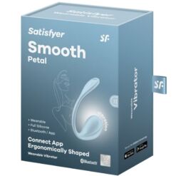 Comprar SATISFYER - SMOOTH PETAL ESTIMULADOR PUNTO G CELESTE APP GRATUITA al mejor precio - Envíos Discretos