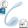 Comprar SATISFYER - SMOOTH PETAL ESTIMULADOR PUNTO G CELESTE APP GRATUITA al mejor precio - Envíos Discretos