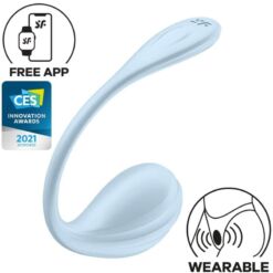 Comprar SATISFYER - SMOOTH PETAL ESTIMULADOR PUNTO G CELESTE APP GRATUITA al mejor precio - Envíos Discretos